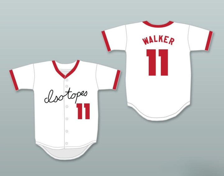 Camiseta de béisbol con botones ISOTOPES FISHBONE WALKER 11, número y nombre personalizados, costuras vistas, tallas S-6XL