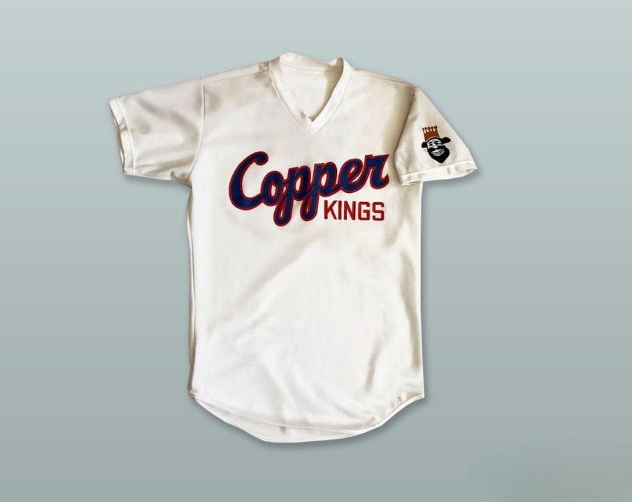 Camiseta de béisbol blanca personalizada con cualquier nombre y número de los BUTTE COPPER KINGS 10, talla S-6XL, costuras de primera calidad