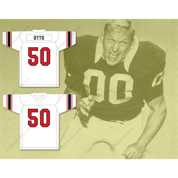 PERSONALIZA Cualquier Nombre Número JIM OTTO 50 WAUSAU EAST HIGH SCHOOL LUMBERJACKS Camiseta de Fútbol Cosida S-6XL
