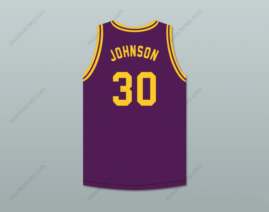 PERSONALIZADO Cualquier Nombre Número EARVIN MAGIC JOHNSON 30 CAMISETA DE BALONCESTO PÚRPURA EL SKIT DE LA LEYENDA DEL JOVEN LARRY BIRD Costura Superior S-6XL