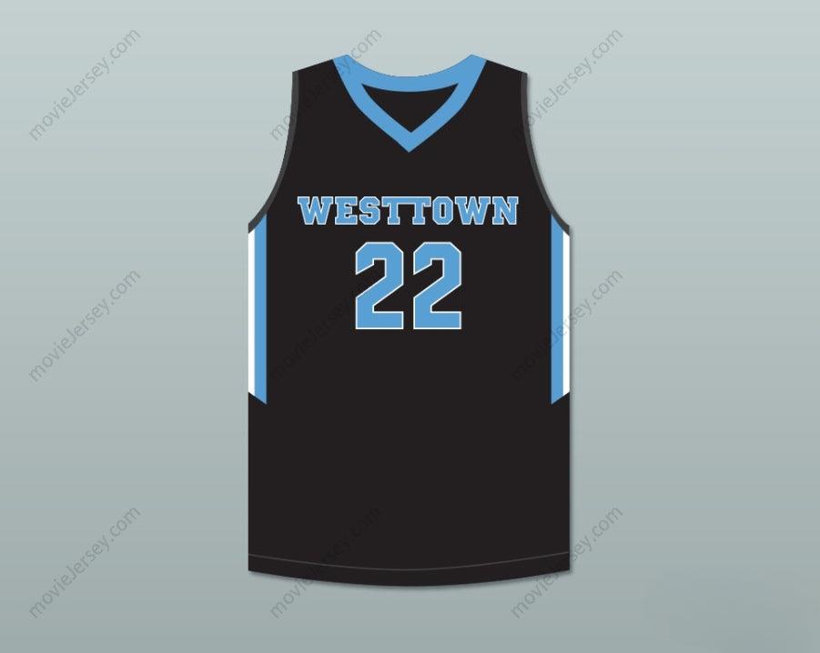 Camiseta de baloncesto negra de los MOOSE de WESTTOWN SCHOOL, número 22, CAM REDDISH, personalizada con CUALQUIER nombre y número, doble costura, tallas S-6XL