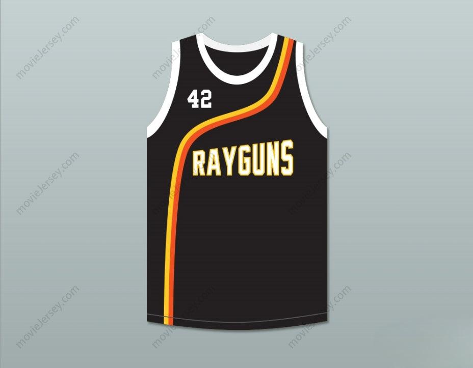 PERSONALIZA Cualquier Nombre Número JERRY STACKHOUSE 42 ROSWELL RAYGUNS JERSEY BALONCESTO NEGRO Costura Superior S-6XL