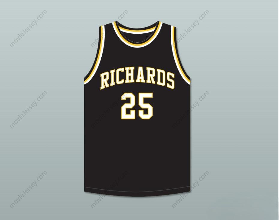 PERSONALIZA Cualquier Nombre Número DWYANE WADE 25 HAROLD L. RICHARDS HIGH SCHOOL BULLDOGS CAMISETA DE BALONCESTO NEGRA 1 Parte Superior Cosida S-6XL