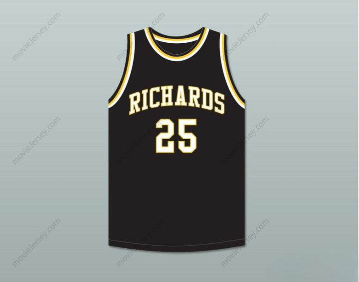 PERSONALIZA Cualquier Nombre Número DWYANE WADE 25 HAROLD L. RICHARDS HIGH SCHOOL BULLDOGS CAMISETA DE BALONCESTO NEGRA 1 Parte Superior Cosida S-6XL