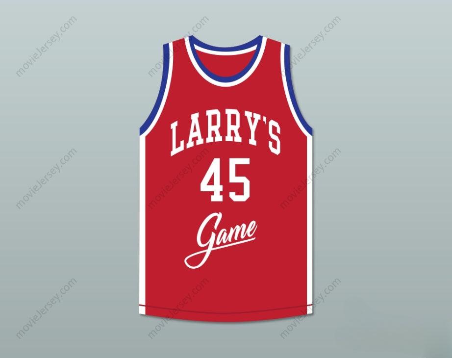 PERSONALIZA Cualquier Nombre Número CHUCK PERSON 45 LARRY'S GAME ROJA CAMISETA DE BALONCESTO 1988 EVENTO BENÉFICO Costura Superior S-6XL