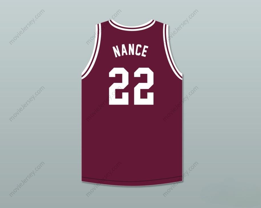 PERSONALIZA CUALQUIER Nombre Número LARRY NANCE 22 MCDUFFIE HIGH SCHOOL FIGHTING SCOTS MAROON CAMISETA DE BALONCESTO Cosida Talla S-6XL