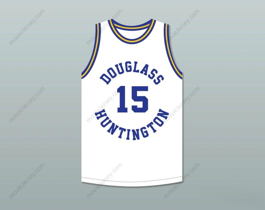 CAMISETA DE BALONCESTO BLANCA PERSONALIZABLE CON CUALQUIER Nombre Número HAL GREER 15 DE FREDERICK DOUGLASS JUNIOR AND SENIOR HIGH SCHOOL TIGERS 1 Bordado superior S-6XL