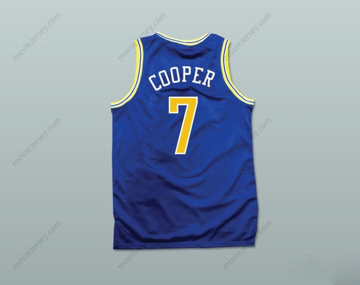 CAMISETA DE BALONCESTO AZUL MARK COOPER 7 PRO CARRERA PERSONALIZABLE CON CUALQUIER Nombre y Número HANGIN WITH MR. COOPER Costuras superiores S-6XL