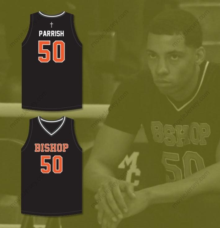 PERSONALIZA CUALQUIER Nombre Número MARCUS PARRISH 50 BISHOP HAYES TIGERS NEGRO CAMISETA DE BALONCESTO EL CAMINO DE REGRESO Costura Superior S-6XL