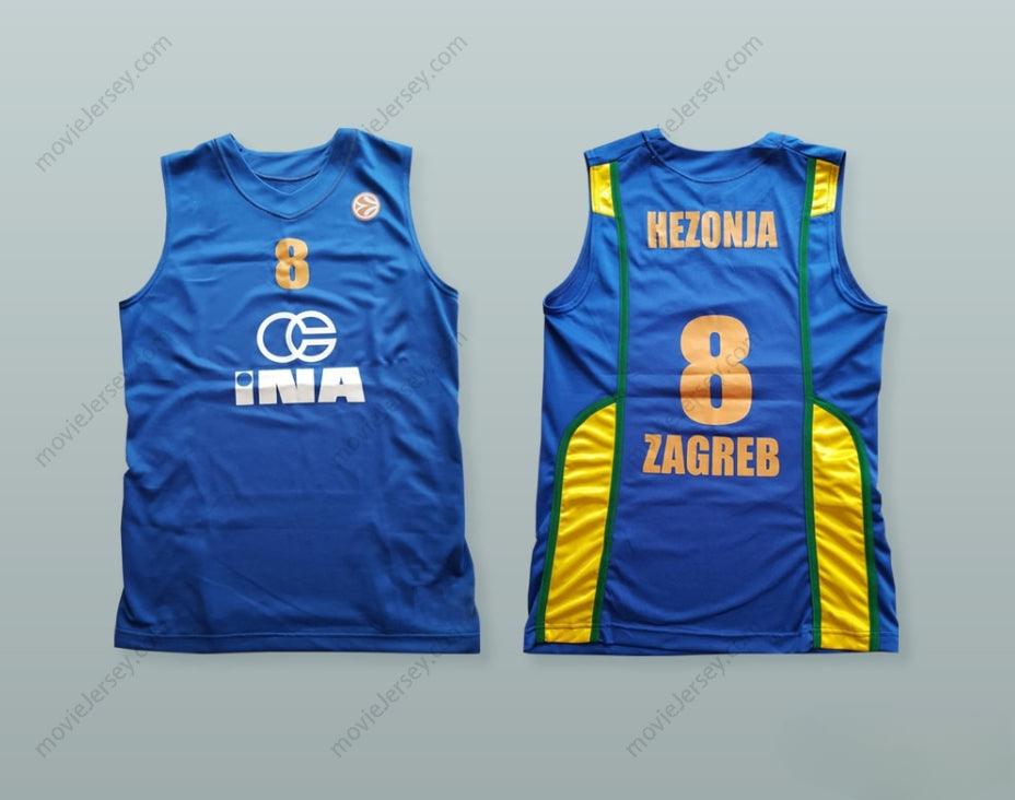 CAMISETA DE BALONCESTO PERSONALIZADA CON CUALQUIER Nombre Número MARIO HEZONJA 8 KK ZAGREB OSIGURANJE CON PARCHE Cosida S-6XL