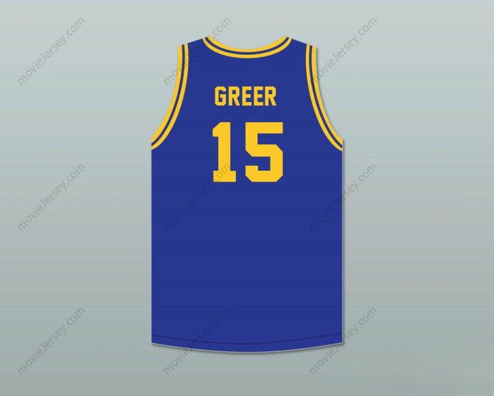 PERSONALIZADA Cualquier Nombre Número HAL GREER 15 FREDERICK DOUGLASS JUNIOR AND SENIOR HIGH SCHOOL TIGERS CAMISETA DE BALONCESTO AZUL 1 Cosida S-6XL