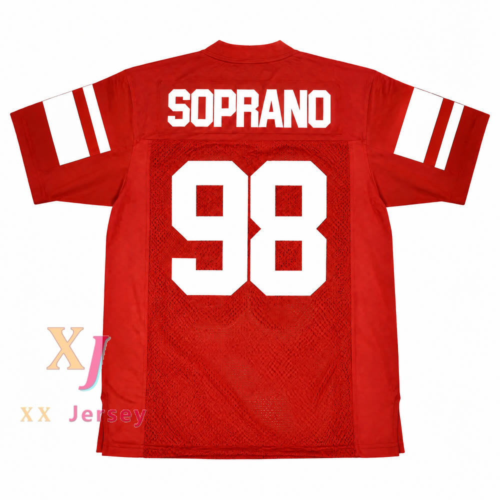 Custom Tony Soprano 98 Falcons Red Football Jersey