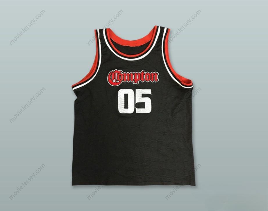 PERSONALIZADO Cualquier Nombre Número THE GAME 05 COMPTON CAMISETA BALONCESTO Negra Cosida S-6XL