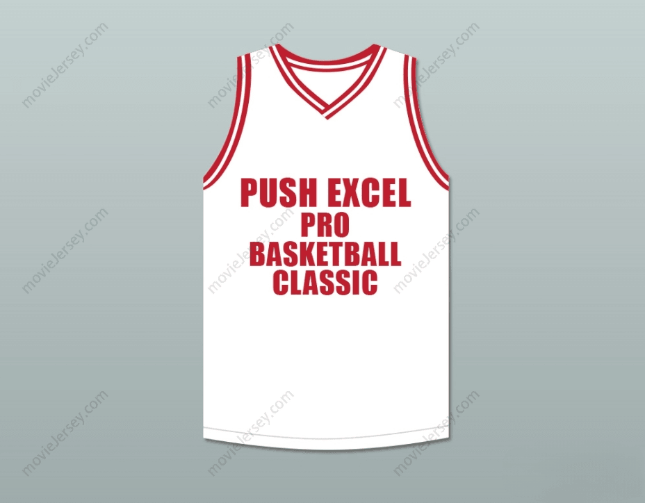 PERSONALIZADA CUALQUIER Nombre Número KEVIN DUCKWORTH 00 CAMISETA DE BALONCESTO CLÁSICA BLANCA PUSH EXCEL PRO 1988 EVENTO BENÉFICO Costura Superior S-6XL