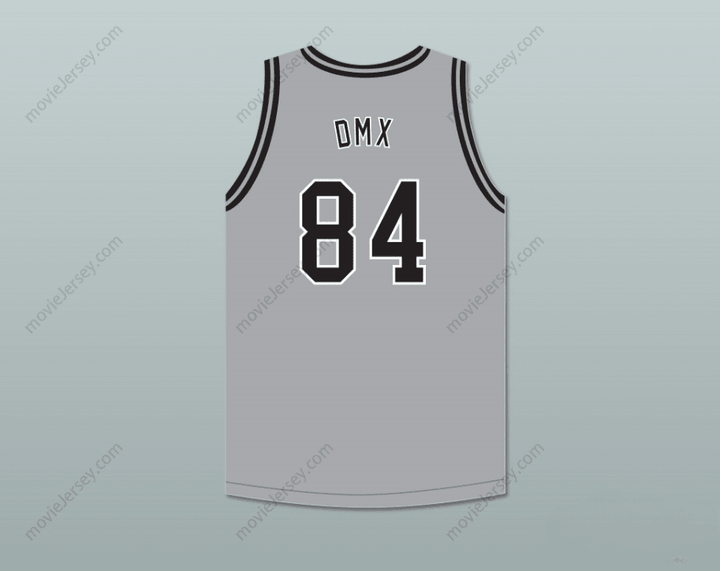 CUSTOM ANY Name Number DMX 84 ROUGH RYDERS GRAY BASKETBALL JERSEY 2 Top Stitched S-6XL