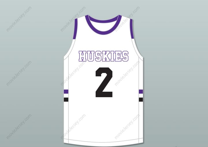 Custom Any Name Number Christian Braun 2 Blue Valley Northwest High School Huskies White Basketball Jersey 2 Top Stitched S-6XL