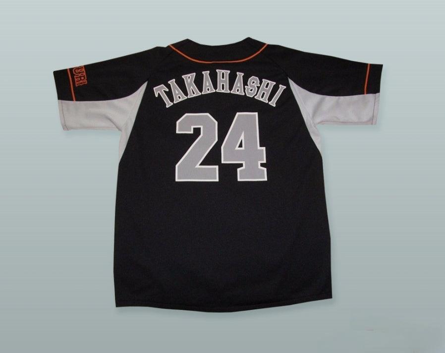 Custom Any Name Number YOSHINOBU TAKAHASHI 24 YOMIURI GIANTS BLACK BASEBALL JERSEY Top Stitched S-6XL