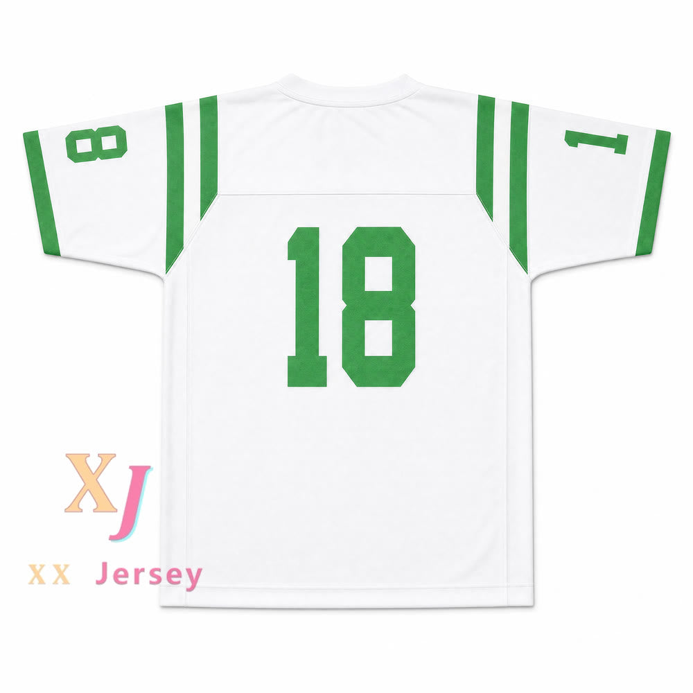 Isidore Newman High School 18 Football Jersey — white back view