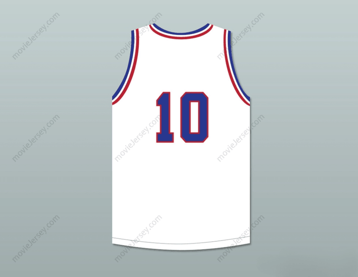 PERSONALIZA Cualquier Nombre Número JACOB 10 WILL FOSTER HIGH SCHOOL PATRIOTS CAMISETA DE BALONCESTO BLANCA LAS ZAPATILLAS ROJAS Costura Superior S-6XL