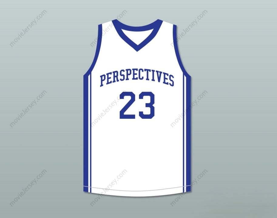 CUSTOM ANY Name Number ANTHONY DAVIS 23 PERSPECTIVES CHARTER SCHOOL WHITE BASKETBALL JERSEY 2 Top Stitched S-6XL