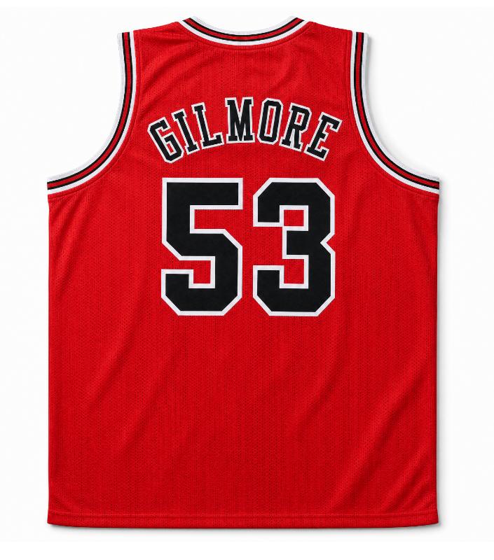 CUSTOM ANY Name Number GILMORE 53 RED BASKETBALL JERSEY  Stitched S-6XL