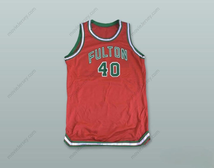 CAMISETA DE BALONCESTO FULTON 40 NARANJA CON CUALQUIER NOMBRE Y NÚMERO, 1 Superior Cosido, Tallas S-6XL