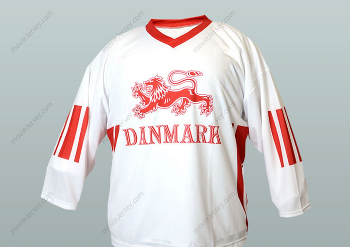 Custom Any Name Number Denmark National Team Jesper Damgaard Hockey Jersey Top Stitched S-6XL