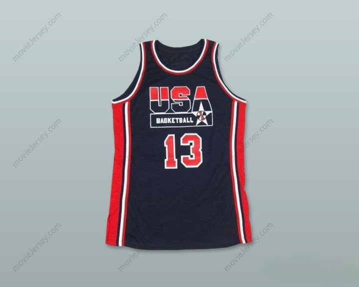 CAMISETA DE BALONCESTO PARA HOMBRE, PERSONALIZABLE CON NOMBRE Y NÚMERO, 1992 CHRIS MULLIN 13 USA, BORDADA, TALLAS S-6XL