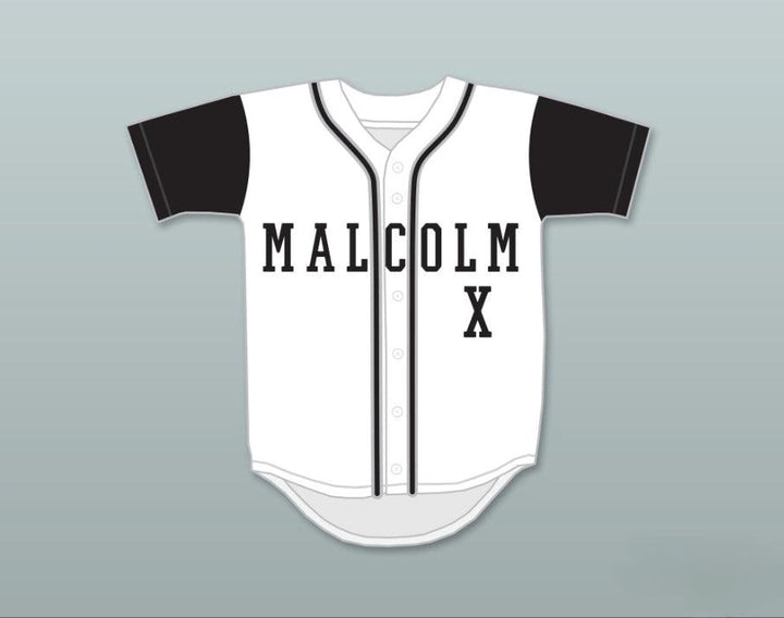 Camiseta de béisbol blanca personalizada con cualquier nombre y número MALCOLM X A DIFFERENT WORLD con costuras superiores, tallas S-6XL