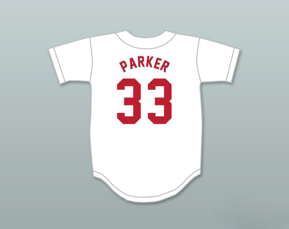 Personalizada Cualquier Nombre Número DAVE PARKER 33 CAMISETA DE BÉISBOL BLANCA DE COURTER TECH HIGH SCHOOL 2 Costuras Superior S-6XL