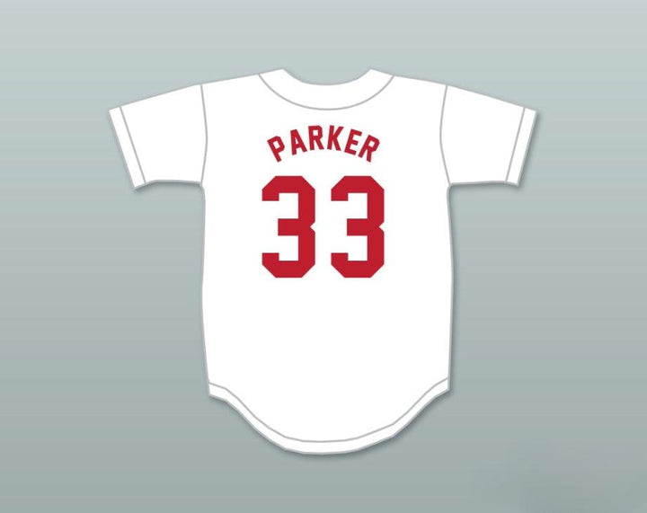 Personalizada Cualquier Nombre Número DAVE PARKER 33 CAMISETA DE BÉISBOL BLANCA DE COURTER TECH HIGH SCHOOL 2 Costuras Superior S-6XL