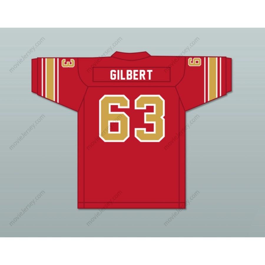 PERSONALIZA CUALQUIER Nombre Número 1983 USFL GEORGE GILBERT 63 PHILADELPHIA STARS CAMISETA DE FÚTBOL AMERICANA DE VISITANTE BORDADA S-6XL