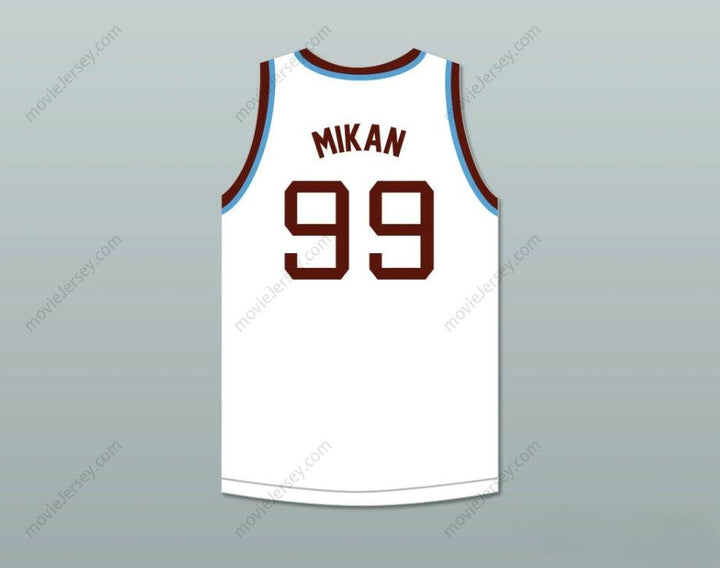 PERSONALIZADO Cualquier Nombre Número GEORGE MIKAN 99 JOLIET CATHOLIC HIGH SCHOOL HILLTOPPERS CAMISETA BLANCA DE BALONCESTO 1 Arriba Cosida S-6XL