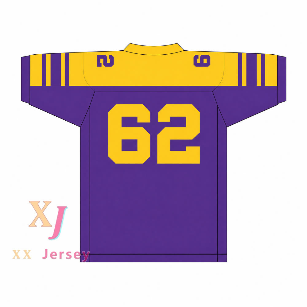 PERSONALIZADA CUALQUIER Nombre Número STEPHEN GLOVER 62 Camiseta de fútbol juvenil MORADA Parte superior cosida S-6XL