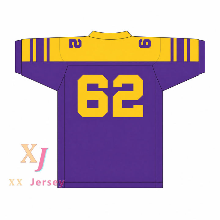PERSONALIZADA CUALQUIER Nombre Número STEPHEN GLOVER 62 Camiseta de fútbol juvenil MORADA Parte superior cosida S-6XL