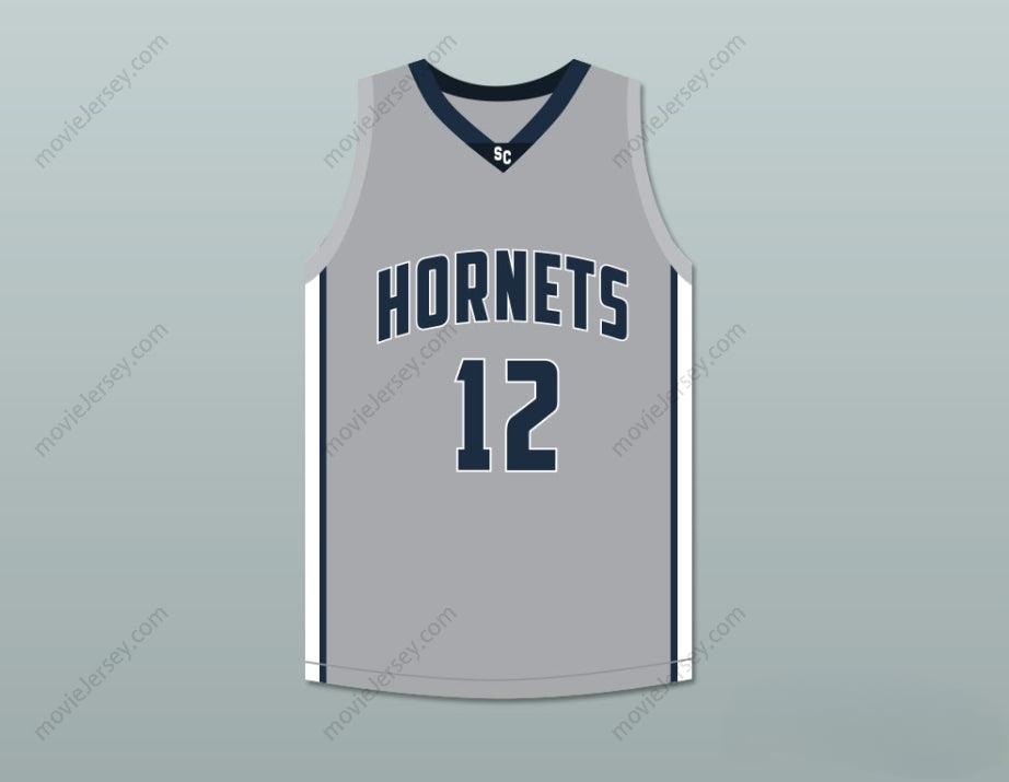 CUSTOM ANY Name Number JA MORANT 12   HORNETS GRAY BASKETBALL JERSEY 2 Top Stitched S-6XL