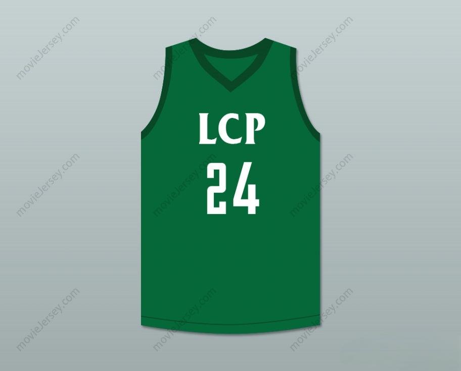PERSONALIZADO Cualquier nombre número TACKO FALL 24 JERSEY DE BALONCESTO VERDE Costura superior S-6XL