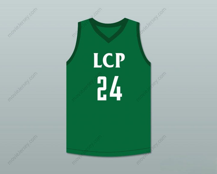 PERSONALIZADO Cualquier nombre número TACKO FALL 24 JERSEY DE BALONCESTO VERDE Costura superior S-6XL