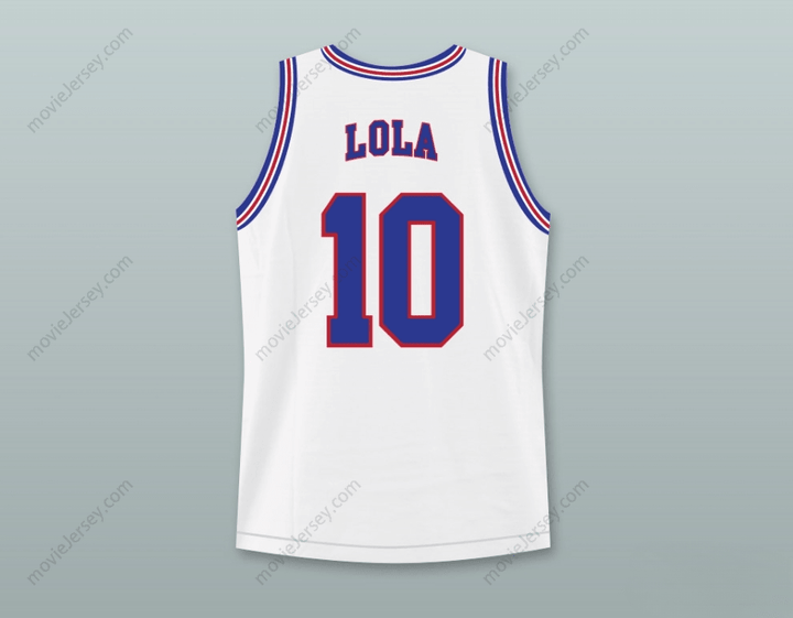 CUSTOM ANY Name Number LOLA BUNNY 10 TUNE SQUAD BASKETBALL JERSEY WITH SPACE JAM PATCH Top Stitched S-6XL