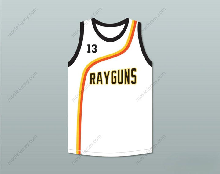 PERSONALIZA Cualquier Nombre Número STEVE NASH 13 ROSWELL RAYGUNS JERSEY DE BALONCESTO BLANCO Superior Cosido S-6XL