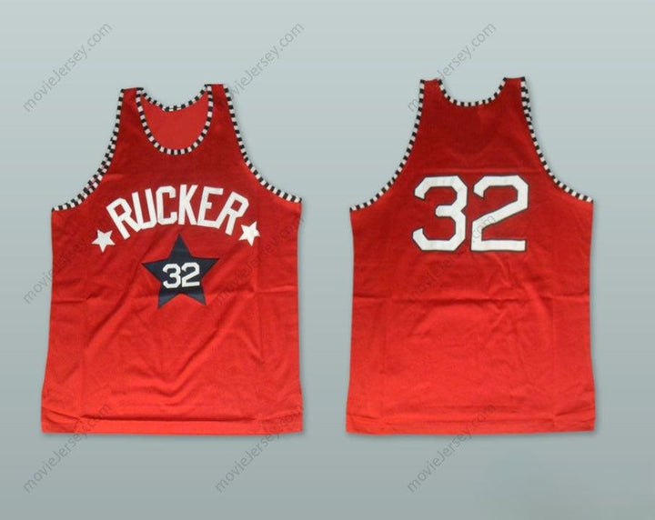 CAMISETA de BALONCESTO ROJA Personalizada CON CUALQUIER Nombre y Número 1975 RUCKER PARK NYC 32 Cosida S-6XL