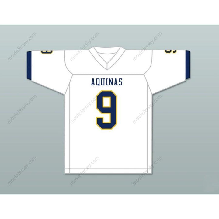 CUSTOM ANY Name Number ELIJAH MOORE 9   AQUINAS HIGH SCHOOL RAIDERS Football Jersey Top Stitched S-6XL
