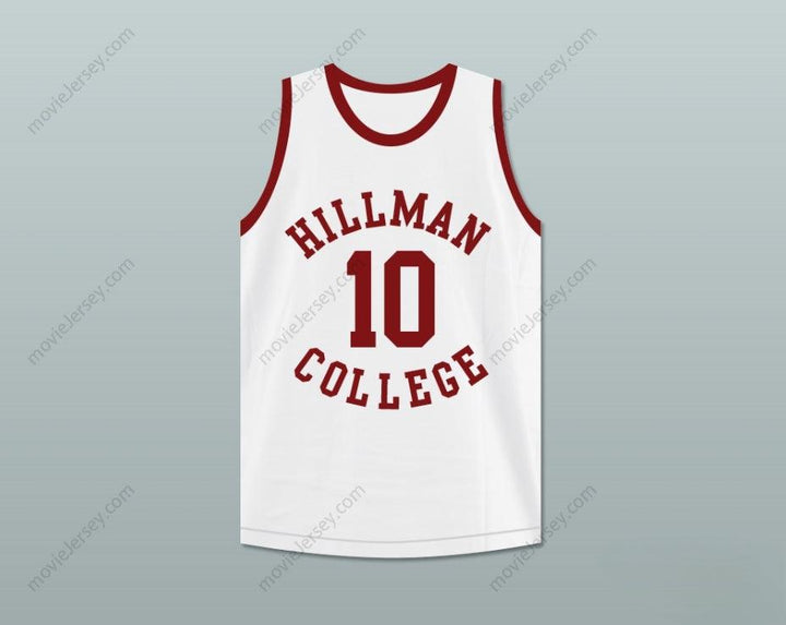 CUSTOM ANY Name Number DARRYL M. BELL RONALD 'RON' JOHNSON 10 HILLMAN COLLEGE WHITE BASKETBALL JERSEY A DIFFERENT WORLD Top Stitched S-6XL