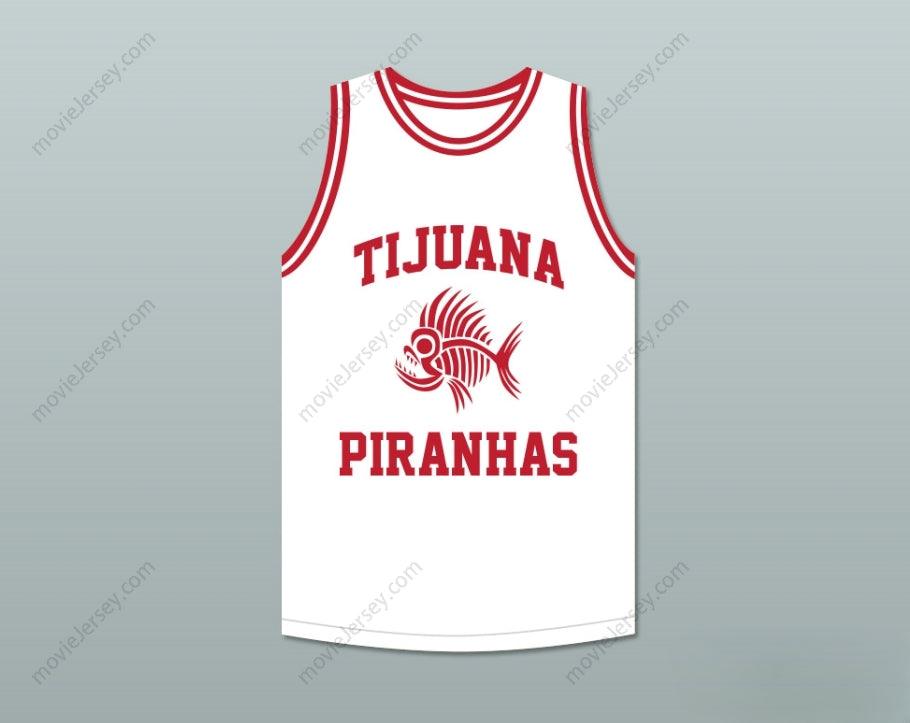 CUSTOM ANY Name Number DEMARCUS COUSINS 0 TIJUANA PIRANHAS WHITE BASKETBALL JERSEY MEXICAN EXPANSION TEAM Top Stitched S-6XL