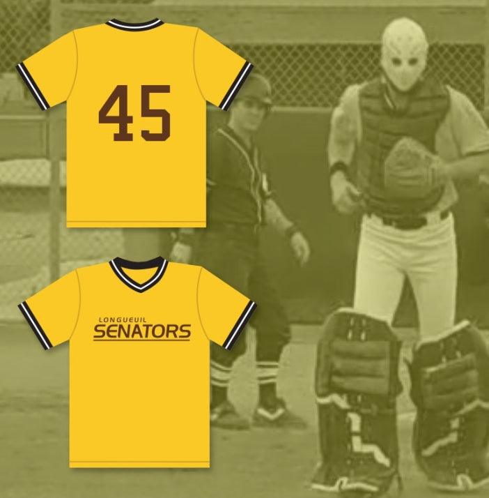 Personalizado Cualquier Nombre Número CLAUDE 45 LONGUEUIL SENATORS LIGA DE CERVEZA BÉISBOL CAMISETA SPACEMAN Costuras Reforzadas S-6XL