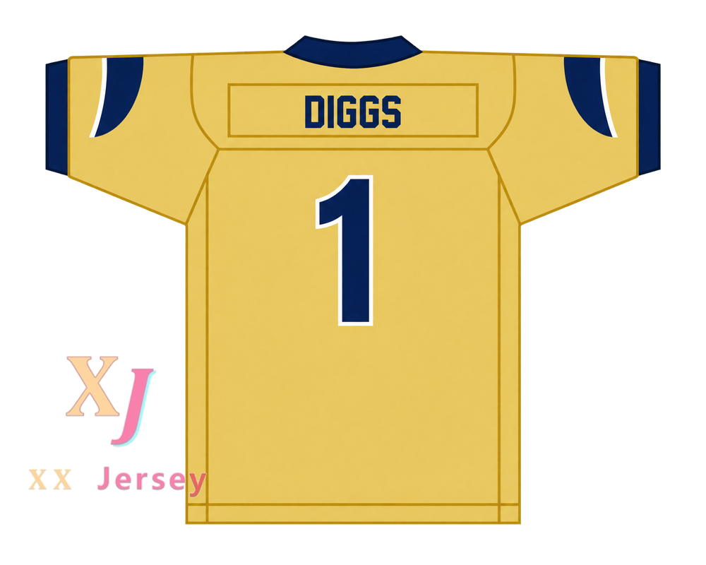 Custom Stefon Diggs 1 Our Lady of Good Counsel High School Falcons Football Jersey