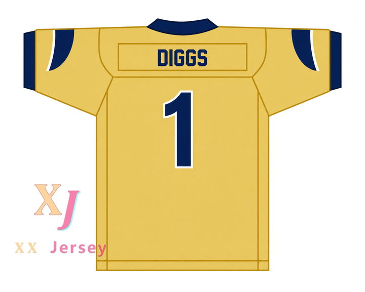 Custom Stefon Diggs 1 Our Lady of Good Counsel High School Falcons Football Jersey