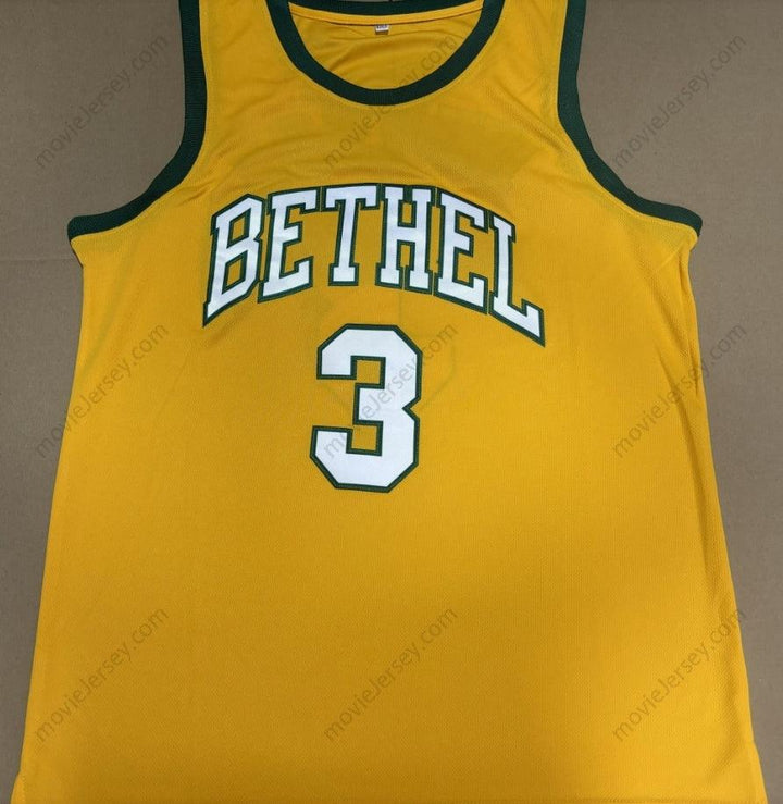 Camiseta de baloncesto retro cosida de Allen Iverson #3 Bethel High School