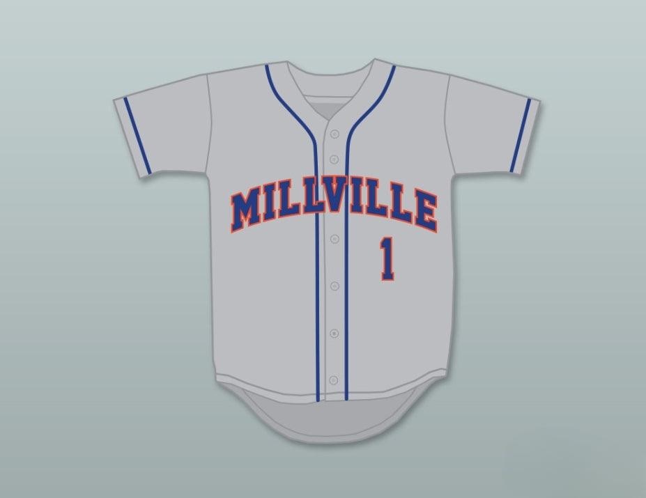 Custom Any Name Number MIKE TROUT 1  SENIOR HIGH SCHOOL THUNDERBOLTS GRAY BASEBALL JERSEY 2 Top Stitched S-6XL