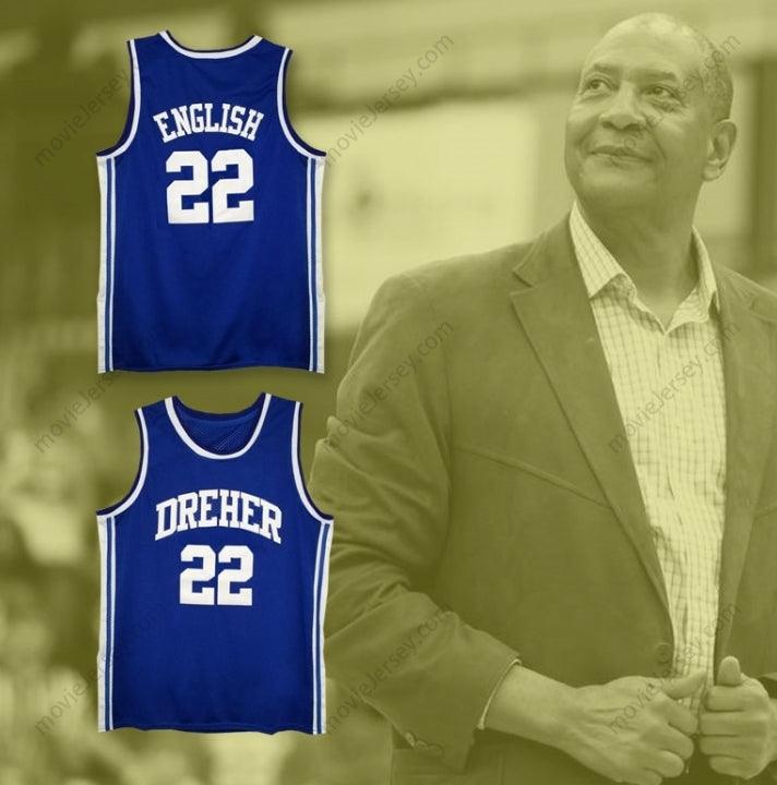 PERSONALIZA Cualquier Nombre Número ALEX ENGLISH 22 DREHER HIGH SCHOOL BLUE DEVILS CAMISETA DE BALONCESTO Cosido S-6XL